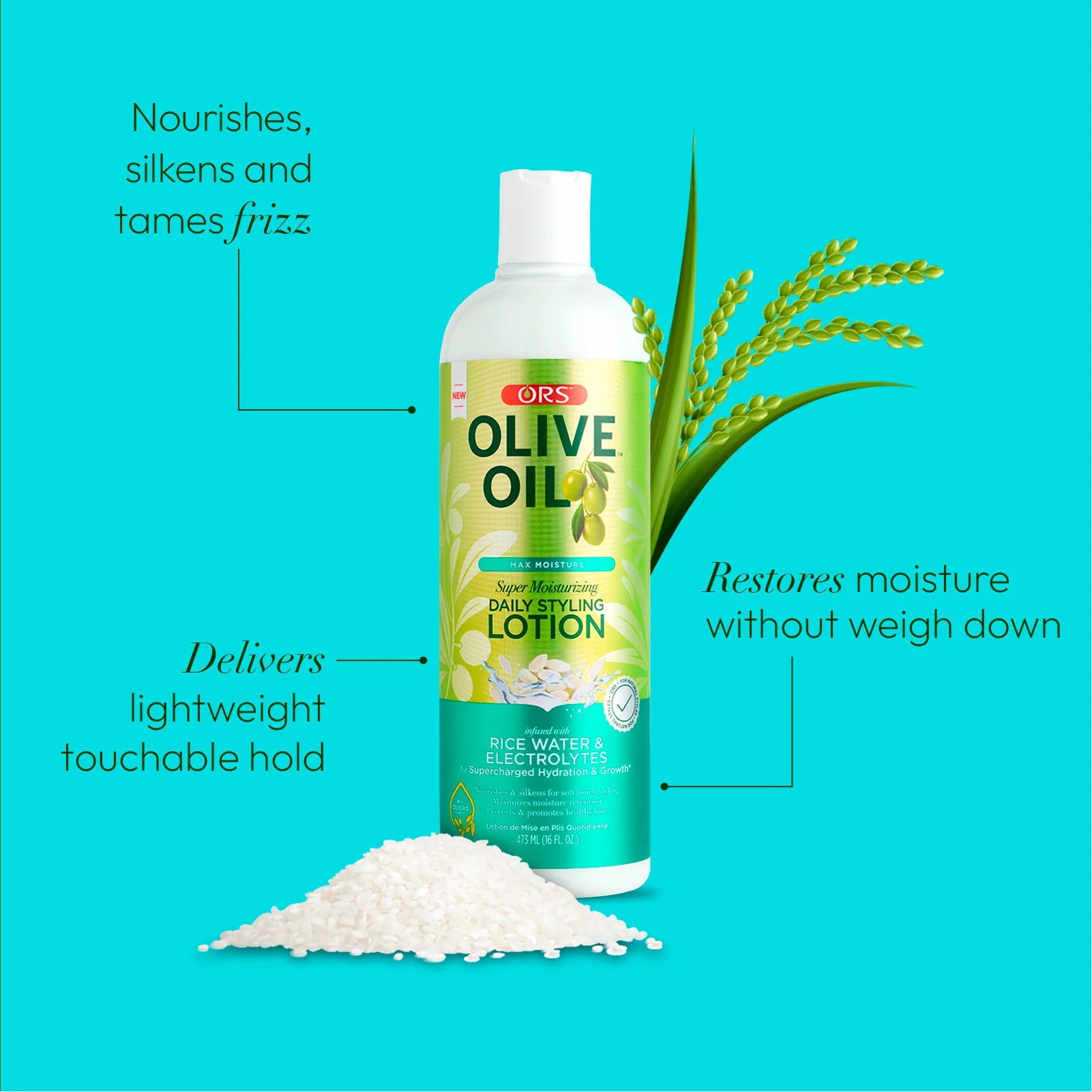 ORS Olive Oil Max Moisture Daily Styling Lotion (16.0 oz) - Image 3