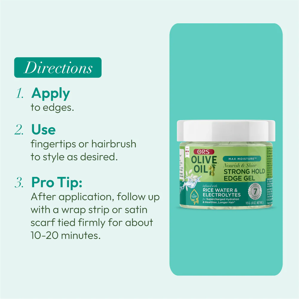 Olive Oil Max Moisture Strong Hold Edge Gel (4.0 oz) - Image 8