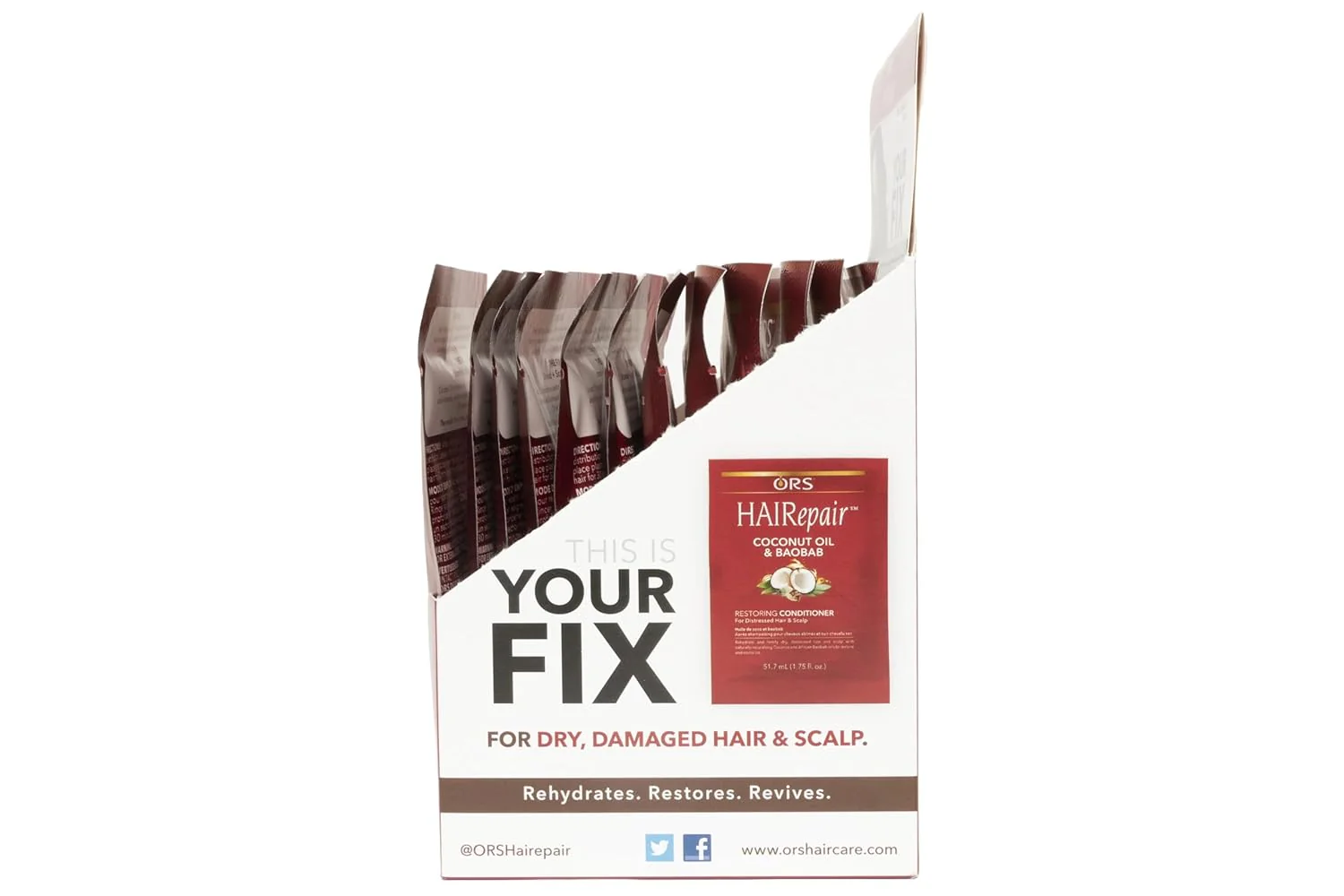 ORS HAIRepair Coconut Oil & Baobab Restoring Conditioner (1.75 oz) 12-Pack - Image 3