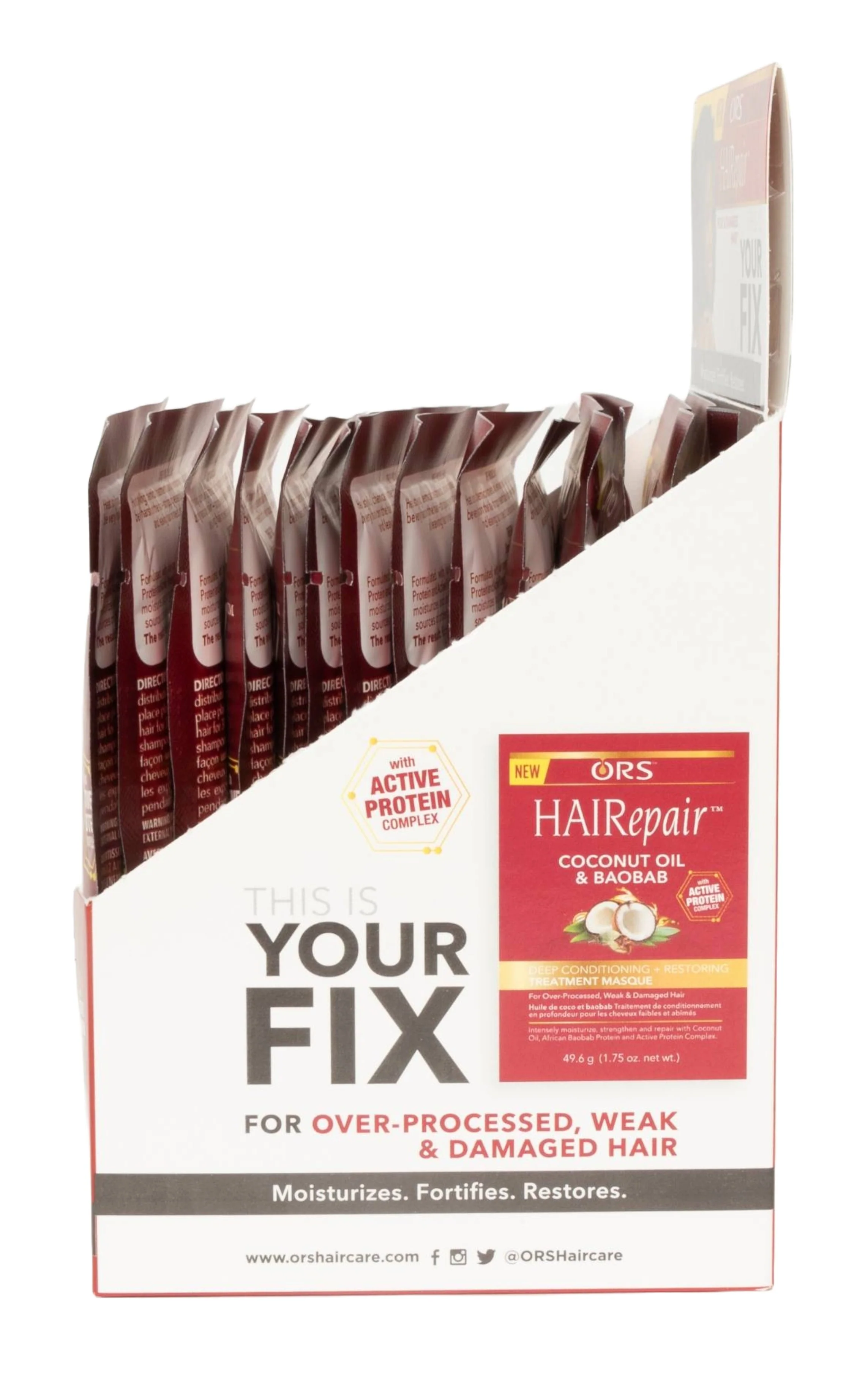 ORS HAIRepair Coconut Oil & Baobab Deep Conditioning + Restoring Treatment Masque (1.75 oz) 12-Pack - Image 3