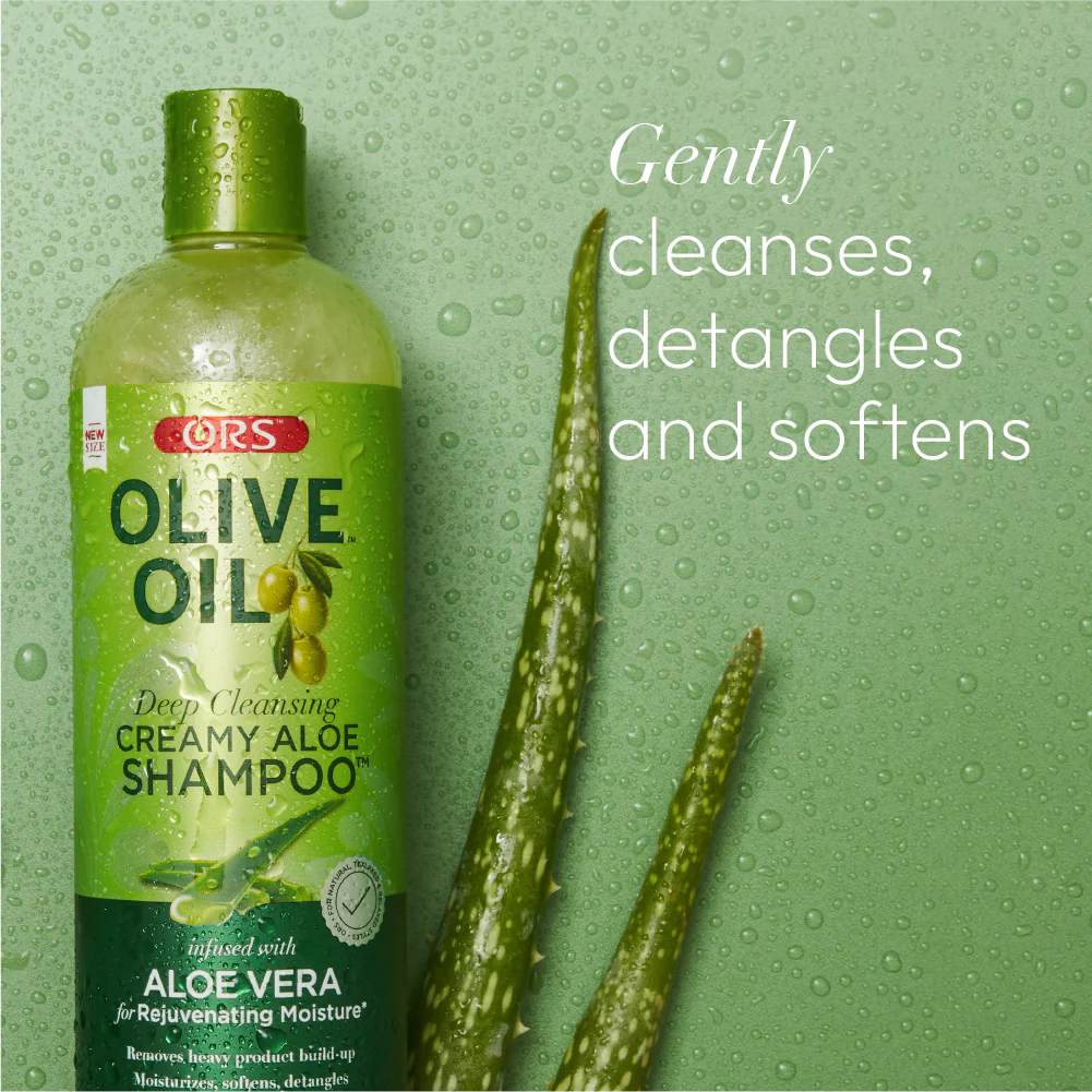 ORS Olive Oil Deep Cleansing Creamy Aloe Shampoo for Rejuvenating Moisture (12.5 oz) - Image 6