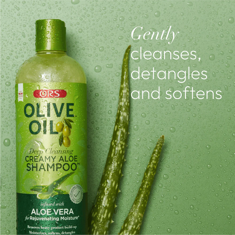 ORS Olive Oil Deep Cleansing Creamy Aloe Shampoo for Rejuvenating Moisture (16.0 oz) - Image 6