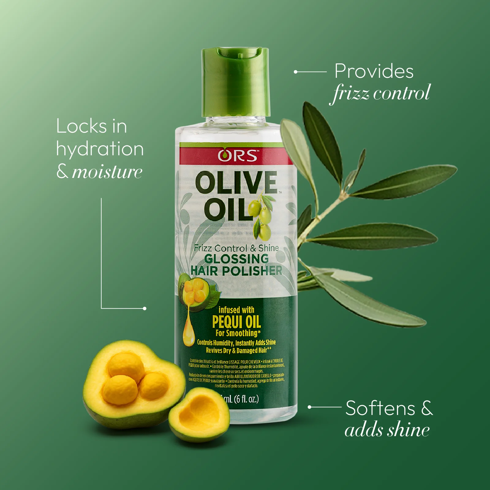 ORS Olive Oil Glossing Hair Polisher for Smoothing (6 oz) - Image 3