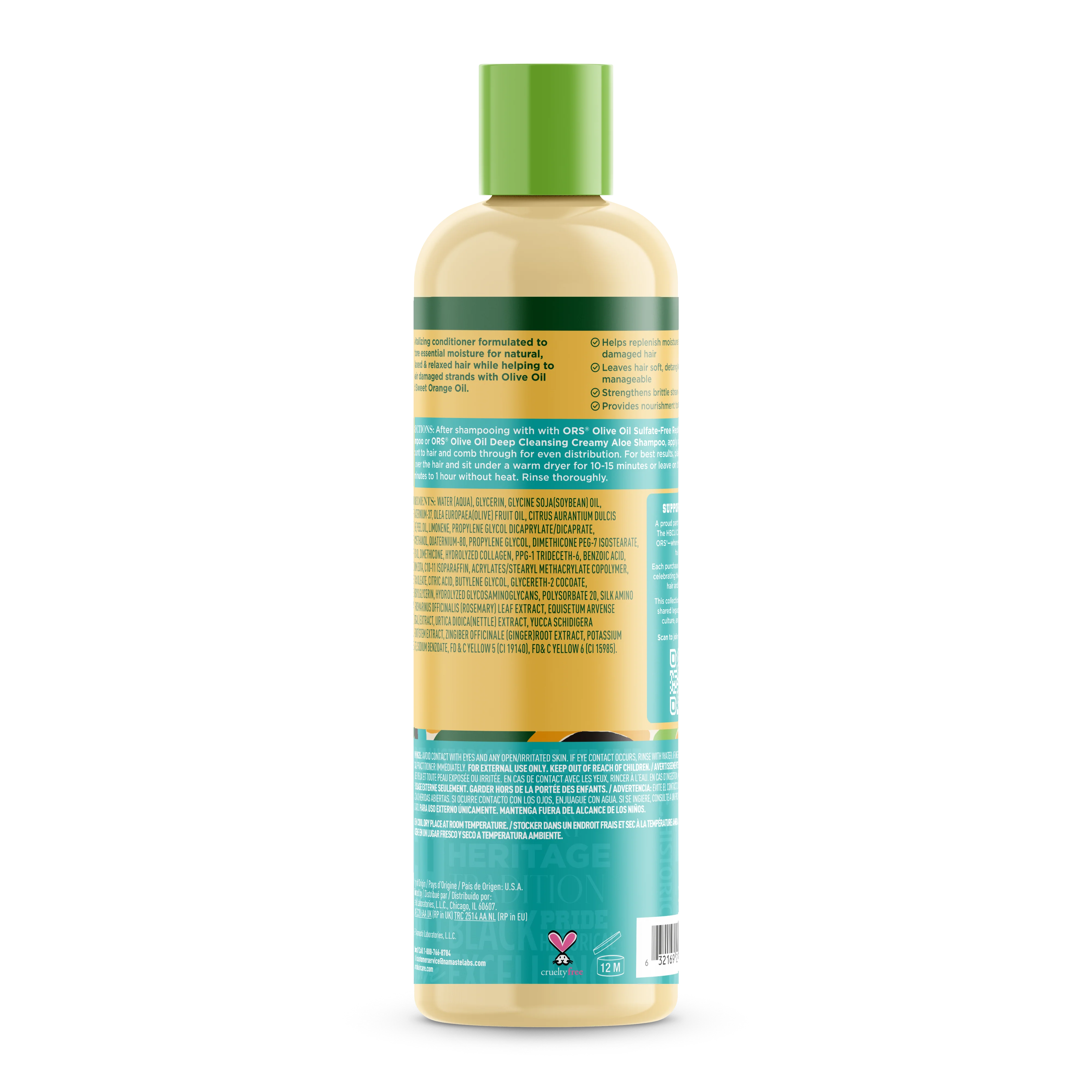 ORS Olive Oil HBCU Strengthen and Restore Replenishing Conditioner for Revitalizing Moisture (16.0 oz) - Image 3