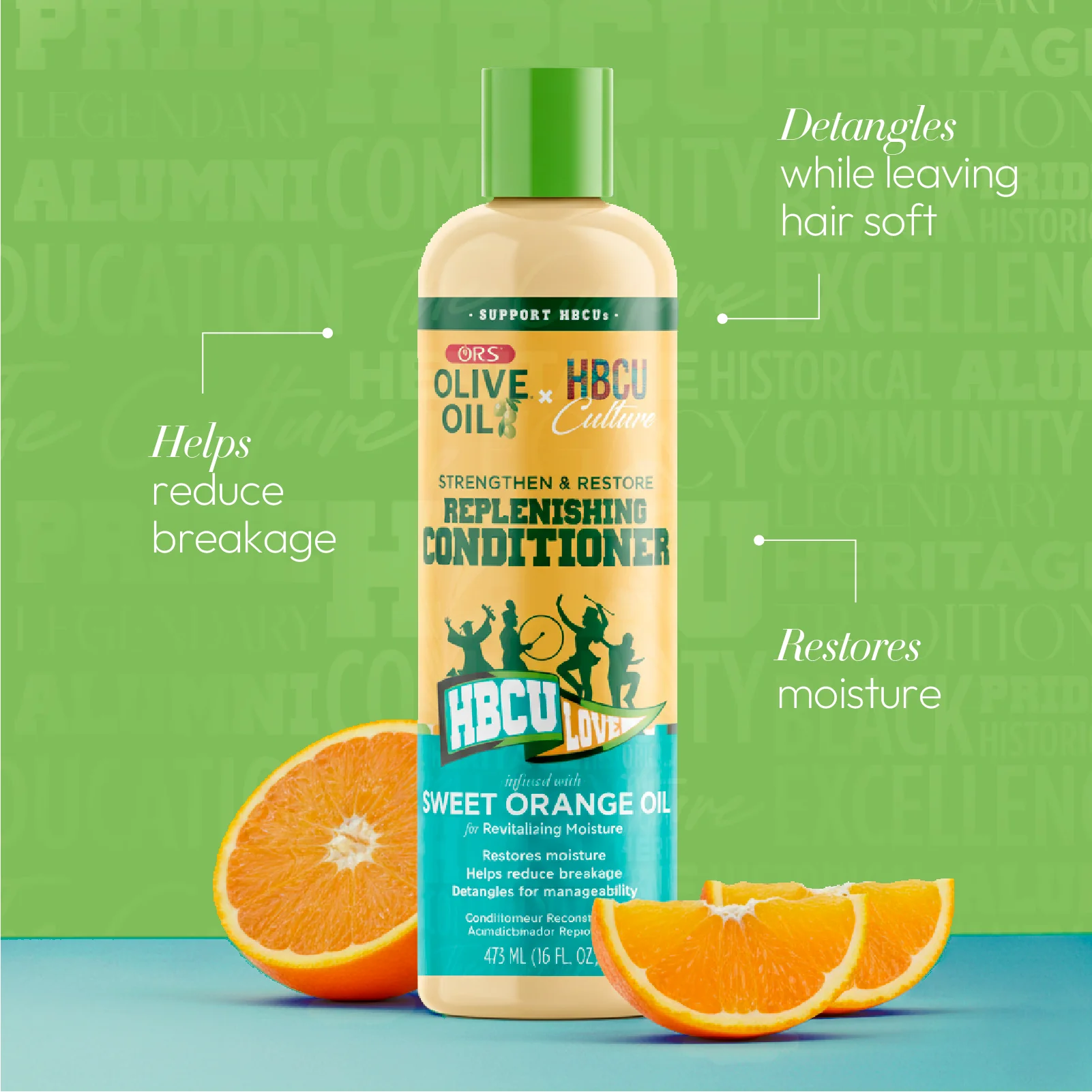 ORS Olive Oil HBCU Strengthen and Restore Replenishing Conditioner for Revitalizing Moisture (16.0 oz) - Image 4