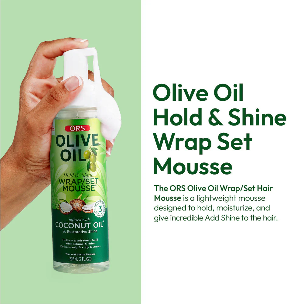 ORS Olive Oil Wrap Set Mousse for Restorative Shine (7.0 oz) - Image 3