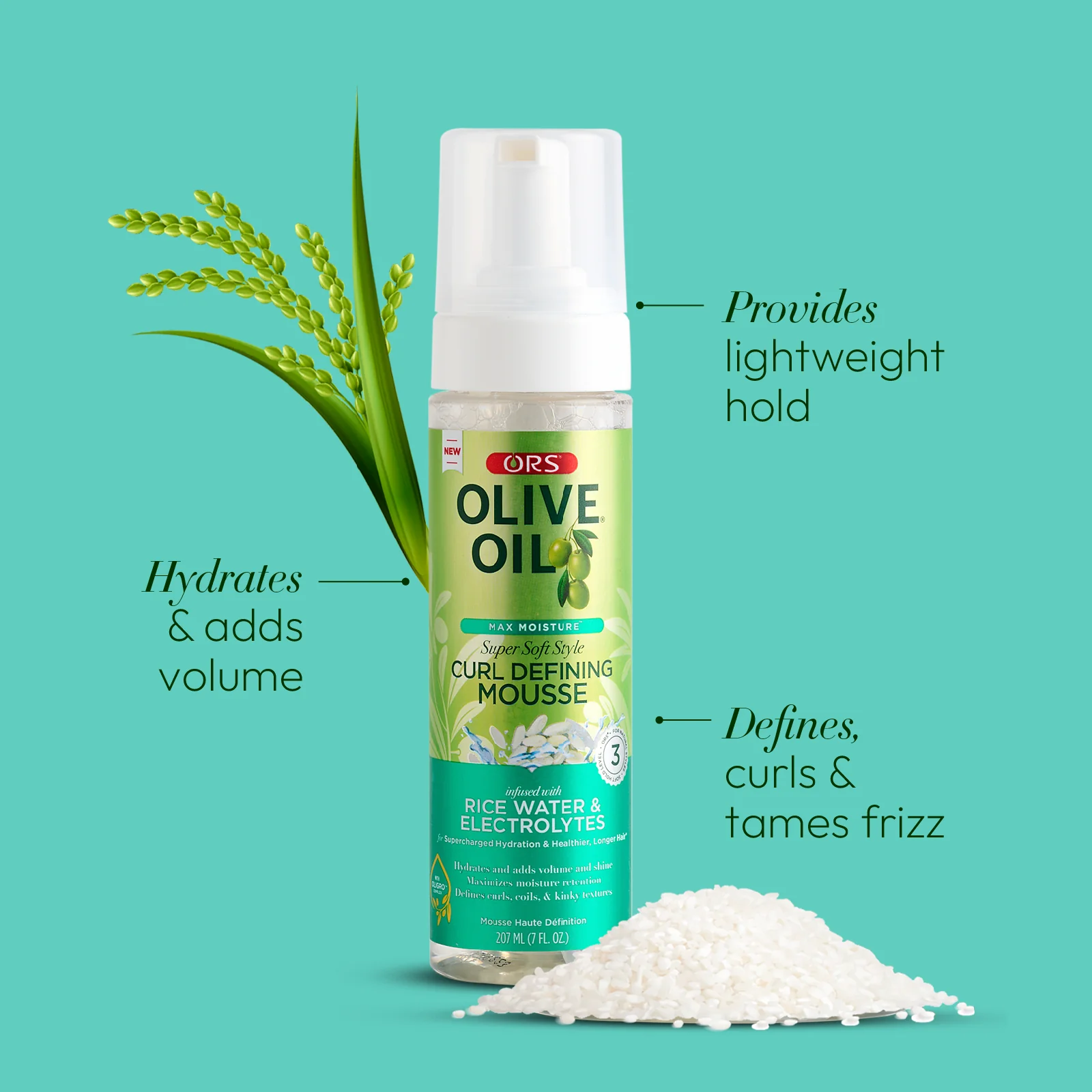 ORS Olive Oil Max Moisture Curl Defining Mousse (7.0 oz) - Image 3