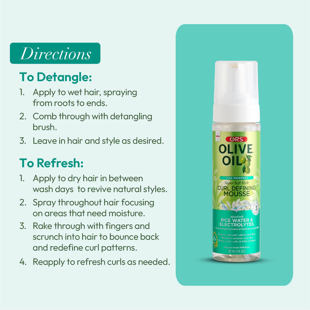 ORS Olive Oil Max Moisture Curl Defining Mousse (7.0 oz) - Image 9