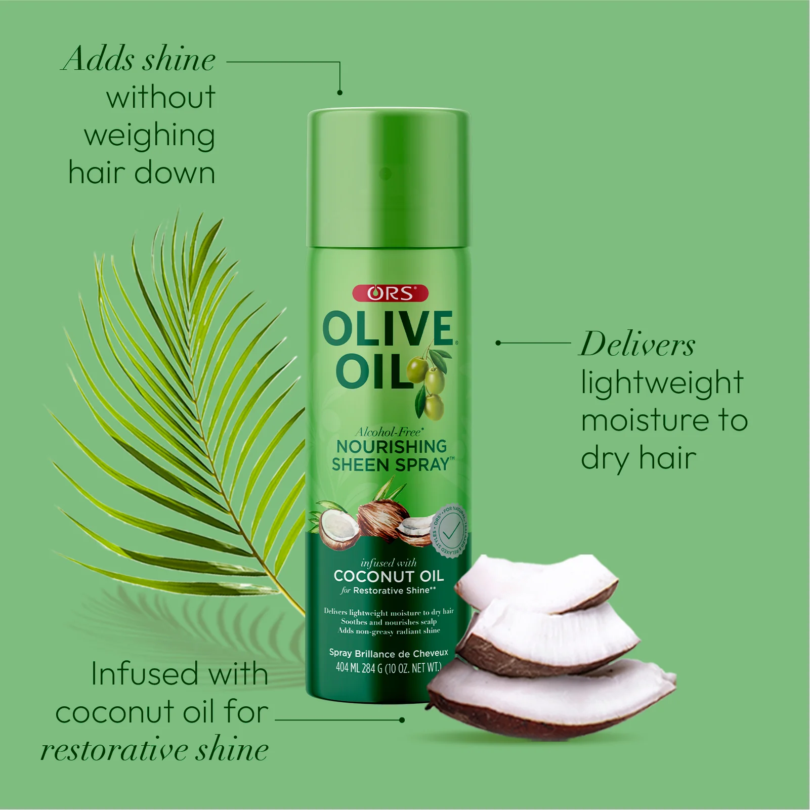 ORS Olive Oil Nourishing Sheen Spray for Restorative Shine (10 oz) - Image 3
