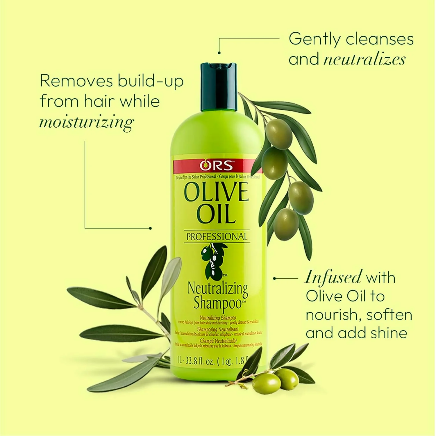 ORS Olive Oil Professional Neutralizing Shampoo (33.8 oz) - Image 3