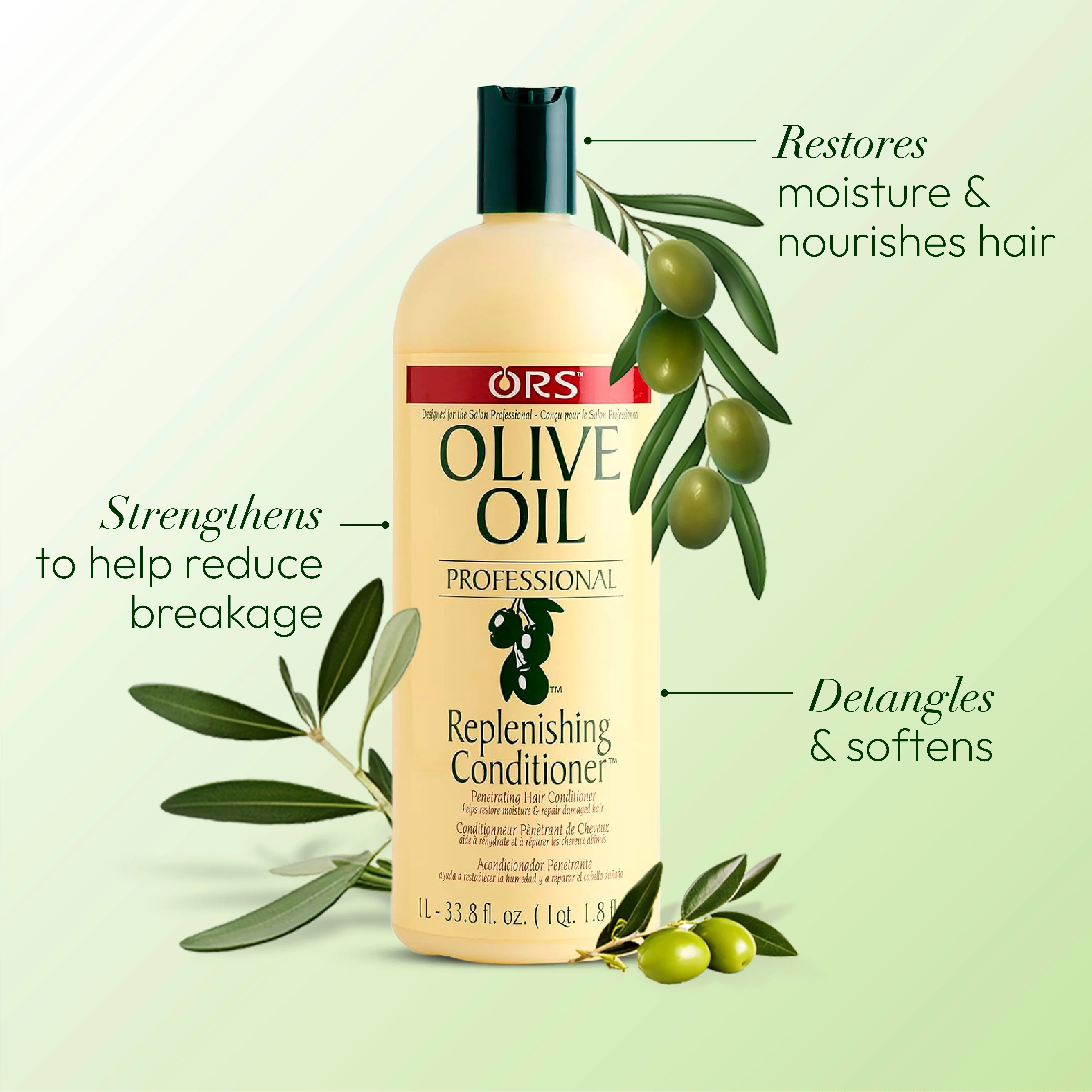 ORS Olive Oil Professional Replenishing Conditioner (33.8 oz) - Image 3