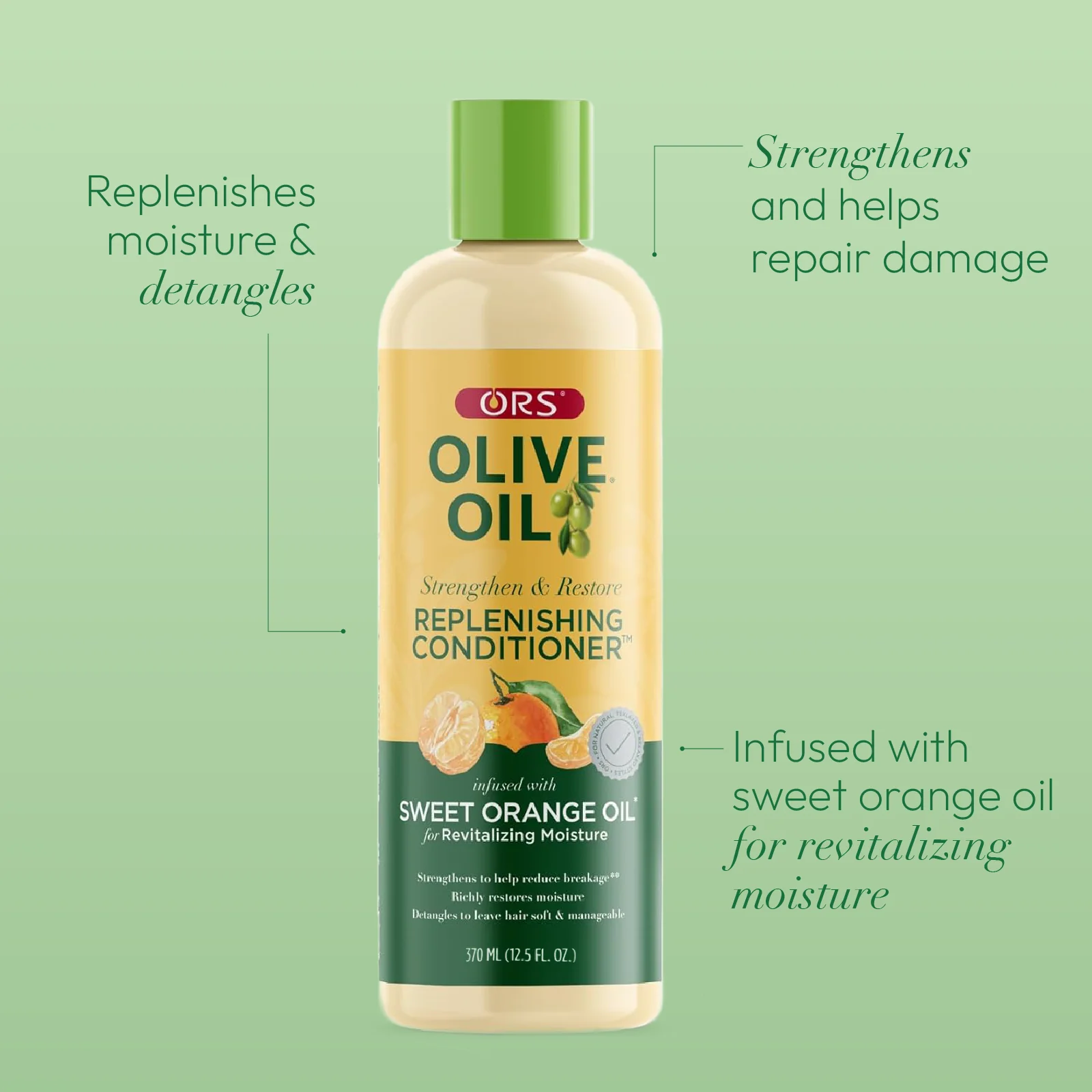 ORS Olive Oil Strengthen and Restore Replenishing Conditioner for Revitalizing Moisture (12.25 oz) - Image 3