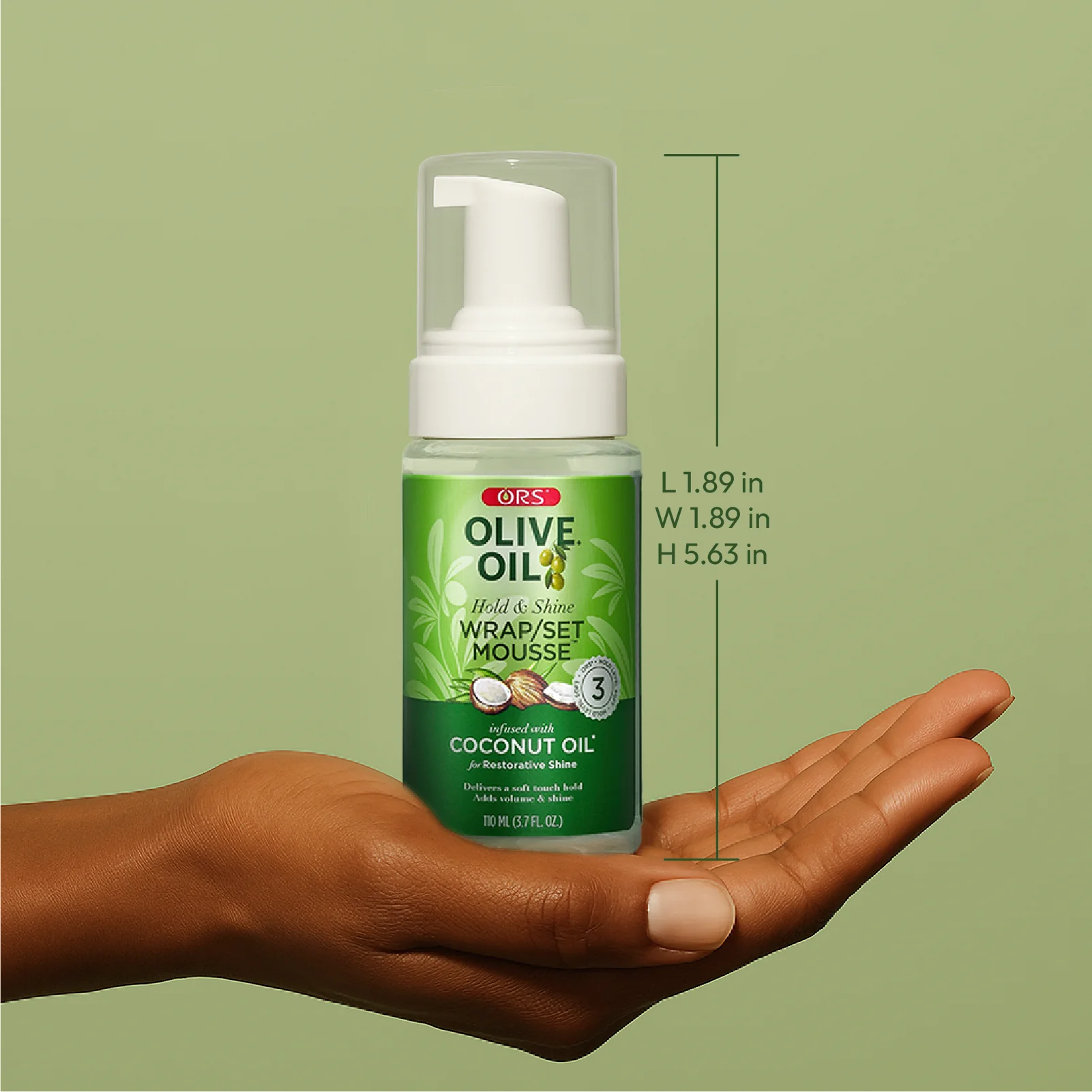 ORS Olive Oil Wrap Set Mousse for Restorative Shine (3.7 oz) 2-Pack - Image 3